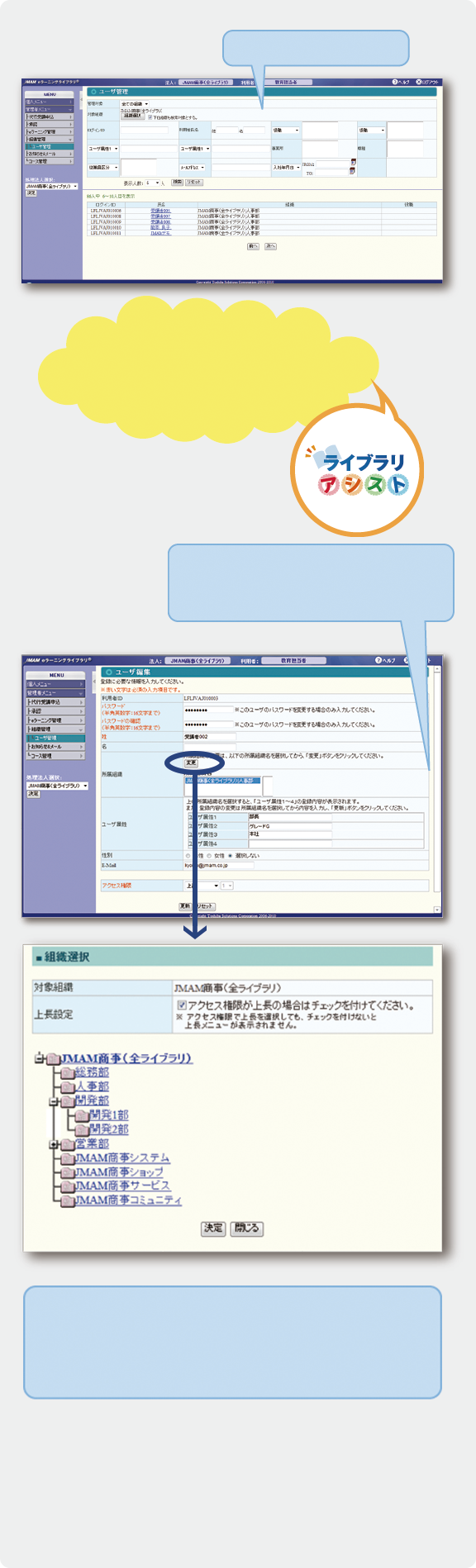シンプルな受講状況確認・ユーザ管理機能 シンプルな受講状況確認・ユーザ管理機能