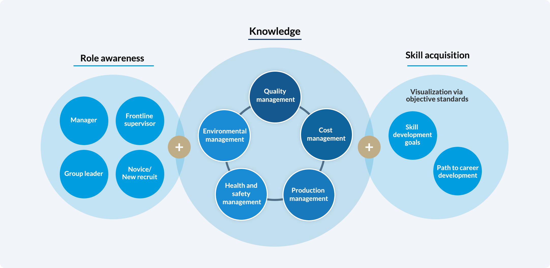 Educational systems for improving role awareness, knowledge, and skill acquisition