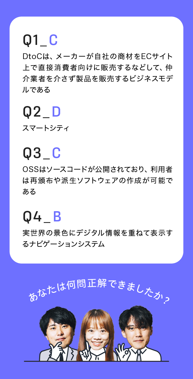 あなたは何問正解できましたか?
