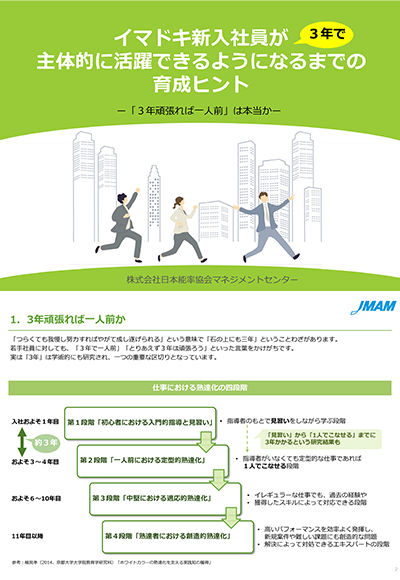 イマドキ新入社員が3年で主体的に活躍できるようになるまでの育成ヒント