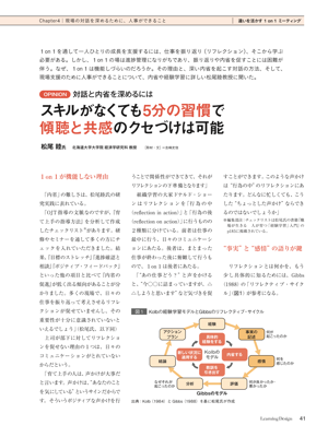 特集2│Chapter4│現場の対話を深めるために、人事ができること
OPINION 対話と内省を深めるには
スキルがなくても5分の習慣で
傾聴と共感のクセづけは可能