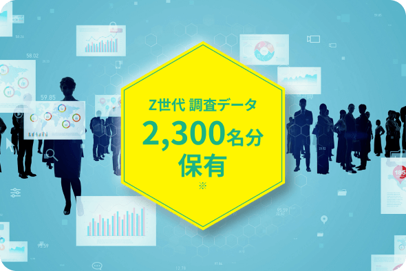 Z世代 調査データ2,300名分保有※