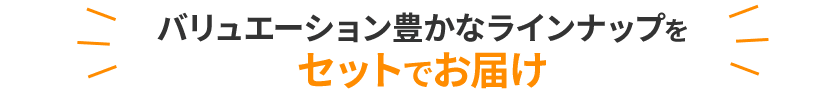 バリュエーション豊かなラインナップをセットでお届け