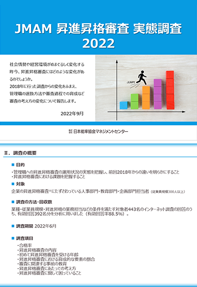 JMAM昇進昇格審査 実態調査2022