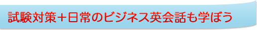 試験対策＋日常のビジネス英会話も学ぼう